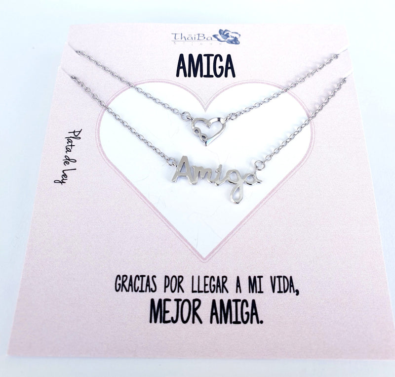 Collar doble amiga